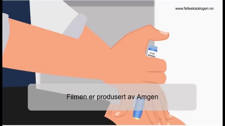 Instruksjonsfilm for&nbsp;bruk av ferdigfylt penn