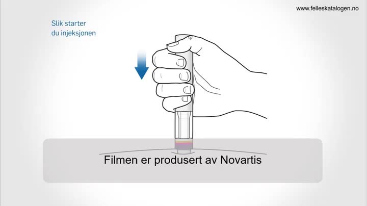 Instruksjonsfilm for&nbsp;bruk av ferdigfylt penn 150 mg.