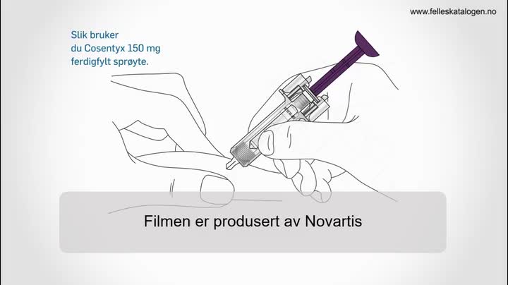 Instruksjonsfilm for&nbsp;bruk av ferdigfylt sprøyte 150
mg.