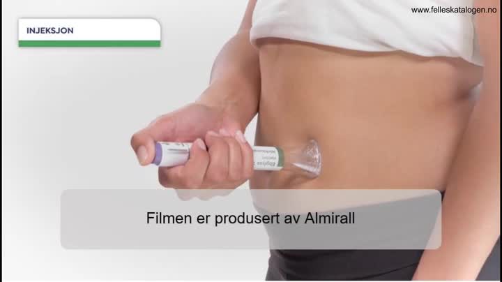Instruksjonsfilm for&nbsp;bruk av ferdigfylt&nbsp;penn.
