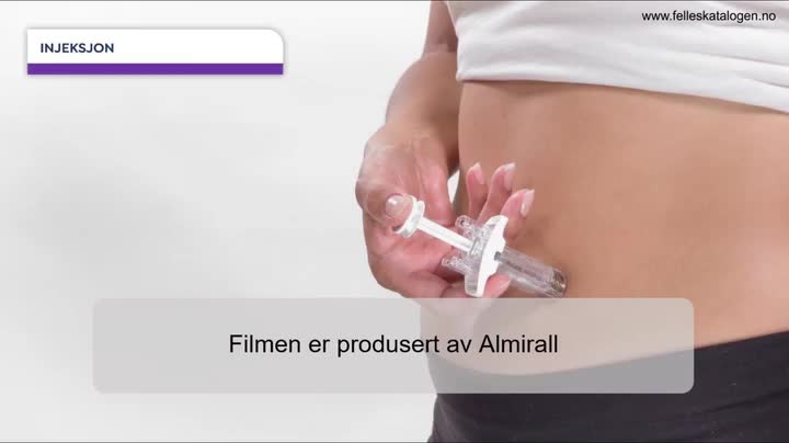 Instruksjonsfilm for&nbsp;bruk av ferdigfylt&nbsp;sprøyte.