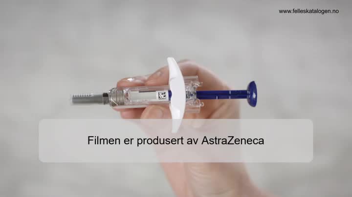 Instruksjonsfilm for bruk av ferdigfylt sprøyte.