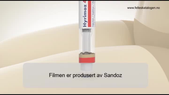Instruksjonsfilm for bruk av ferdigfylt penn