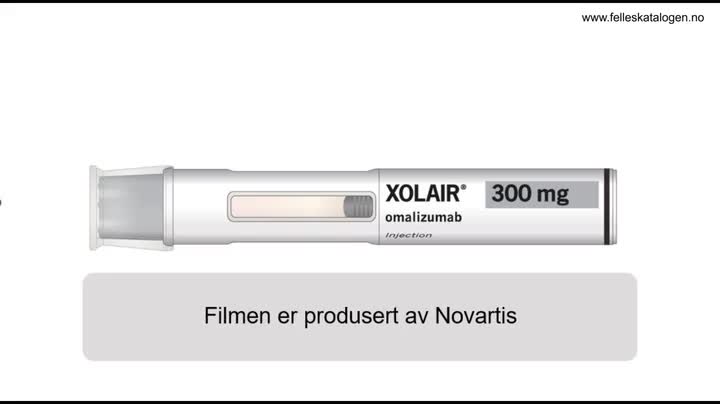 Instruksjonsfilm for bruk av ferdigfylt penn.